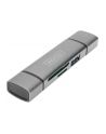 digitus Czytnik kart 3-portowy USB Typ C/ USB 3.0 SuperSpeed SD Micro SD HQ  aluminium Szary - nr 29