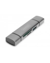 digitus Czytnik kart 3-portowy USB Typ C/ USB 3.0 SuperSpeed SD Micro SD HQ  aluminium Szary - nr 32