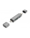 digitus Czytnik kart 3-portowy USB Typ C/ USB 3.0 SuperSpeed SD Micro SD HQ  aluminium Szary - nr 42