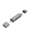 digitus Czytnik kart 3-portowy USB Typ C/ USB 3.0 SuperSpeed SD Micro SD HQ  aluminium Szary - nr 9