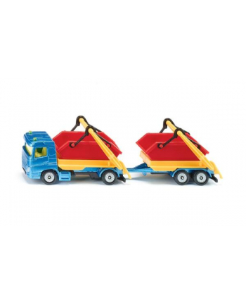 SIKU 1695 Ciężarówka z pojemnikiem i przyczepą