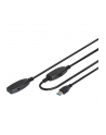 digitus Kabel przedłużający USB 3.0 SuperSpeed Typ USB A/USB A M/Ż aktywny 15m Czarny - nr 17