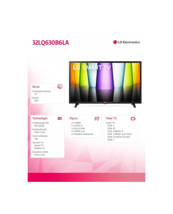 lg electronics Telewizor LED 32 cale 32LQ630B