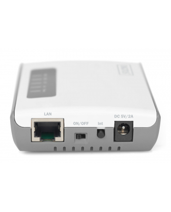 digitus Serwer sieciowy wielofunkcyjny, bezprzewodowy 2-portowy, USB 2.0, 300Mbps