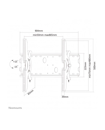 neomounts by newstar Uchwyt do monitora PLASMA-W200BLACK nr 2