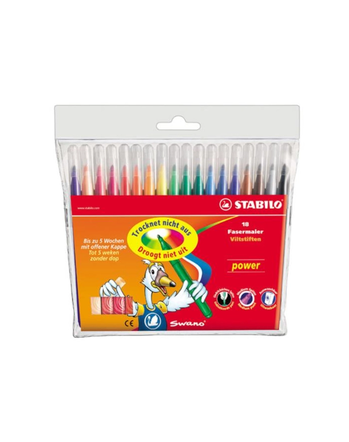 Flamaster STABILO Power etui kartonowe 18 szt. główny