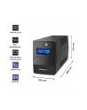 qoltec Zasilacz awaryjny UPS | Monolith | 1000VA | 600W | LCD | USB |   RJ45 - nr 4