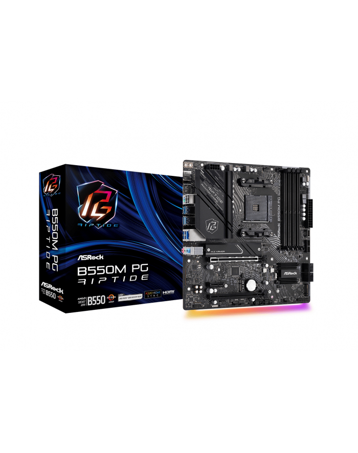 ASROCK B550 PG RIPTID-E AM4 4x DDR4 HDMI 6xSATA3 1xHyper M.2 PCIe Gen4 x4 główny