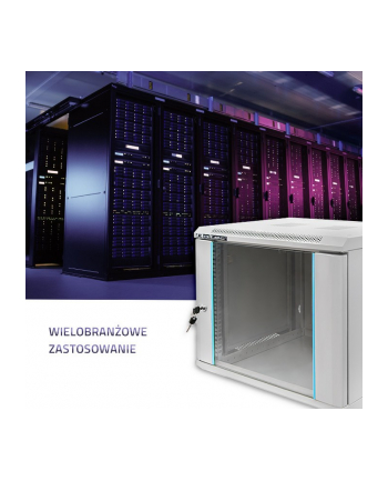 QOLTEC 54484 Szafa RACK 19cali 9U 600 x 450 x 500 nr 2