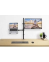 MANHATTAN Desktop Combo Mount with Monitor Arm and Laptop Stand 13 to 32inch Monitor up to 8kg and 10 to 17inch Notebook up to 8 kg - nr 35