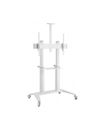TECHLY Aluminium Ultra-modern TV Cart for TV from 70inch to 120inch White nr 1