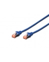 DIGITUS CAT 6A S-FTP patch cable Cu LSZH AWG 26/7 length 0.5 m color blue - nr 10