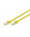 DIGITUS CAT 6A S-FTP patch cable Cu LSZH AWG 26/7 length 0.5 m color yellow - nr 1