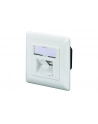 DIGITUS CAT 6A Class EA network outlet shielded 2x RJ45 LSA pure Kolor: BIAŁY surface mount vertical cable installation - nr 10