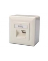 DIGITUS CAT 6A Class EA network outlet shielded 2x RJ45 LSA pure Kolor: BIAŁY surface mount vertical cable installation - nr 25