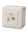 DIGITUS CAT 6A Class EA network outlet shielded 2x RJ45 LSA pure Kolor: BIAŁY surface mount vertical cable installation - nr 35