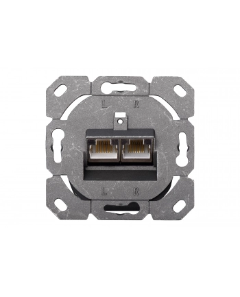 DIGITUS MODULARNY wall outlet 2xRJ45 Kolor: BIAŁY Cat6a fully shielded flush mount horizontal cable installation nr 1