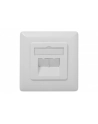 DIGITUS MODULARNY wall outlet 2xRJ45 Kolor: BIAŁY Cat6a fully shielded flush mount horizontal cable installation - nr 25