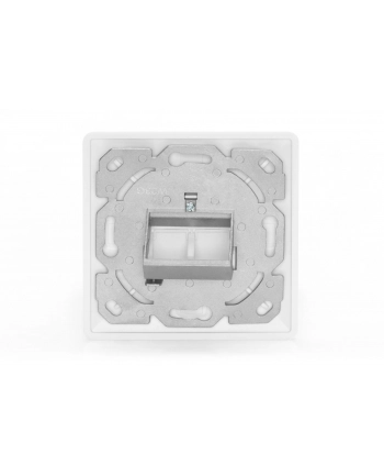 DIGITUS Wallplate for Keystone Jacks German Type 80x80 frame 50x50 central plate incl. dust cover design compatible pure Kolor: BIAŁY nr 2