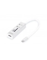 DIGITUS HUB/Koncentrator 3-portowy OTG USB Typ C USB 2.0 HighSpeed czytnik kart SD/Micro SD aluminium - nr 1