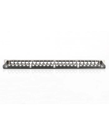 DIGITUS Modular Patch Panel shielded 24-port label field 0.5U rack mount color Kolor: CZARNY RAL 9005