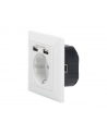 DIGITUS DA-70613 Safety Wall Outlet 2xUSB USB output total 5V 2.1A Input AC 250V 50Hz RAL 9003 - nr 10