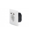 DIGITUS DA-70613 Safety Wall Outlet 2xUSB USB output total 5V 2.1A Input AC 250V 50Hz RAL 9003 - nr 24