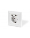 DIGITUS DA-70613 Safety Wall Outlet 2xUSB USB output total 5V 2.1A Input AC 250V 50Hz RAL 9003 - nr 27