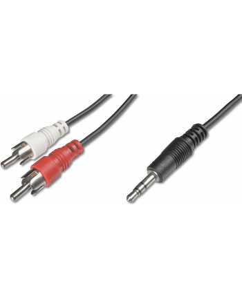 assmann electronic ASSMANN Audio adapter cable stereo 3.5mm - 2x RCA 1.50m CCS 2x0.10/10 shielded M/M Kolor: CZARNY