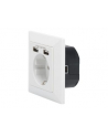 DIGITUS DA-70613 Safety Wall Outlet 2xUSB USB output total 5V 2.1A Input AC 250V 50Hz RAL 9003 - nr 2
