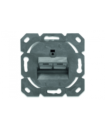 DIGITUS CAT 6A Class EA network outlet shielded 2x RJ45 LSA pure Kolor: BIAŁY surface mount vertical cable installation