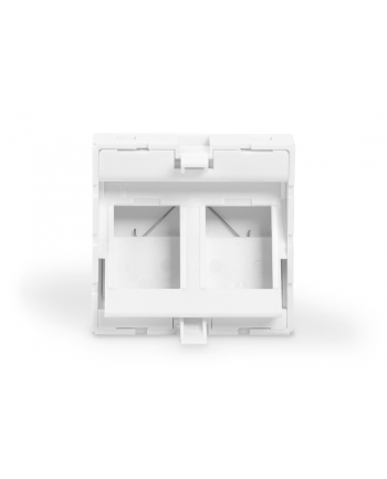 DIGITUS 45x45mm 2-port face plate angled for DN-93802-5-SH RAL 9003