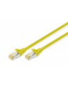 DIGITUS CAT 6A S-FTP patch cable Cu LSZH AWG 26/7 length 0.5 m color yellow - nr 4