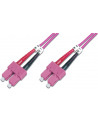 DIGITUS Kabel krosowy (patch cord) światłowodowy SC/SC dplx MM 50/125 OM4 LSOH 2m fioletowy - nr 13