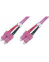 DIGITUS Kabel krosowy (patch cord) światłowodowy SC/SC dplx MM 50/125 OM4 LSOH 2m fioletowy - nr 14