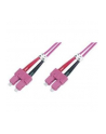 DIGITUS Kabel krosowy (patch cord) światłowodowy SC/SC dplx MM 50/125 OM4 LSOH 2m fioletowy - nr 8