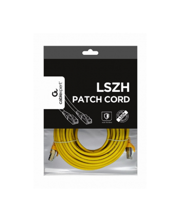 GEMBIRD PP6A-LSZHCU-Y-10M patchcord RJ45 cat. 6A SFTP LSZH 10m żółty