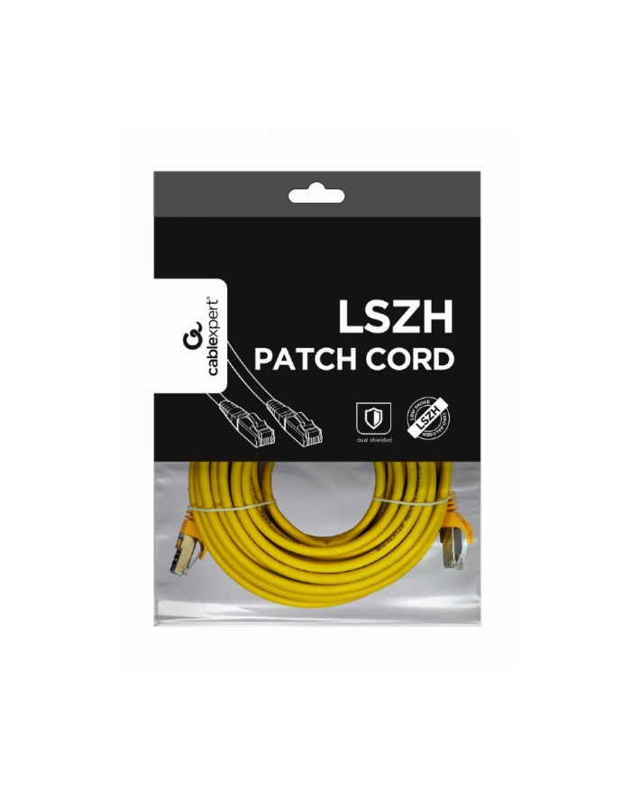 GEMBIRD PP6A-LSZHCU-Y-10M patchcord RJ45 cat. 6A SFTP LSZH 10m żółty główny