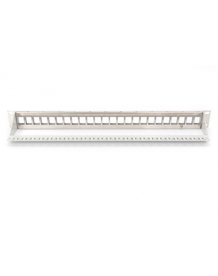 DIGITUS Modular Patch Panel Shielded 24-port Blank 1U Rack Mount Color Gray transp. labeling field główny