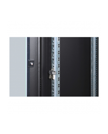 DIGITUS Network cabinet 19Inch 22U H21164mmxB600mmxT600mm Kolor: CZARNY RAL 9005 with glass door incl. 28xSreew-Set up to 600KG IP40