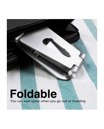 TECHLY Adjustable and Foldable Smartphone Tablet Holder for Desk