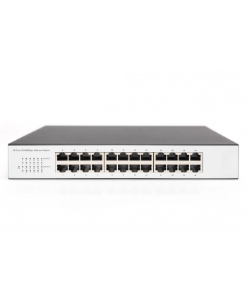 DIGITUS Fast Ethernet Switch N-Way 24-port 10/100 Mbps 24x RJ45 Desktop Version