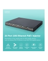 DIGITUS 24-Port Gigabit PoE+ Injector 24 ports data in 24 ports data out+PoE 370W power support - nr 16