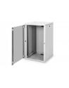 DIGITUS 19inch wall cabinet 20H SoHoline RAL7035 grey without tray H998xB600xT560mm - nr 20