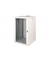 DIGITUS 19inch wall cabinet 20H SoHoline RAL7035 grey without tray H998xB600xT560mm - nr 4