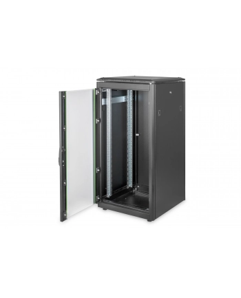 DIGITUS Network cabinet 19Inch 22U H21164mmxB600mmxT600mm Kolor: CZARNY RAL 9005 with glass door incl. 28xSreew-Set up to 600KG IP40 nr 1