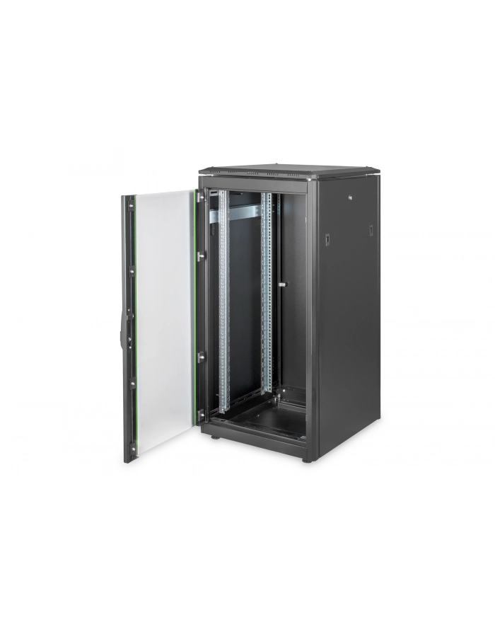 DIGITUS Network cabinet 19Inch 22U H21164mmxB600mmxT600mm Kolor: CZARNY RAL 9005 with glass door incl. 28xSreew-Set up to 600KG IP40 główny