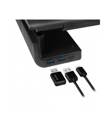 LOGILINK BP0141 Tabletop monitor riser 520mm long foldable 3 port Hub