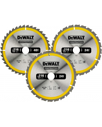 DeWALT circular saw blade set 3-piece DT1962 - DT1962-QZ