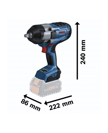 Bosch Powertools cordless impact wrench BITURBO GDS 18V-1000 Professional solo, 18V - 06019J8301